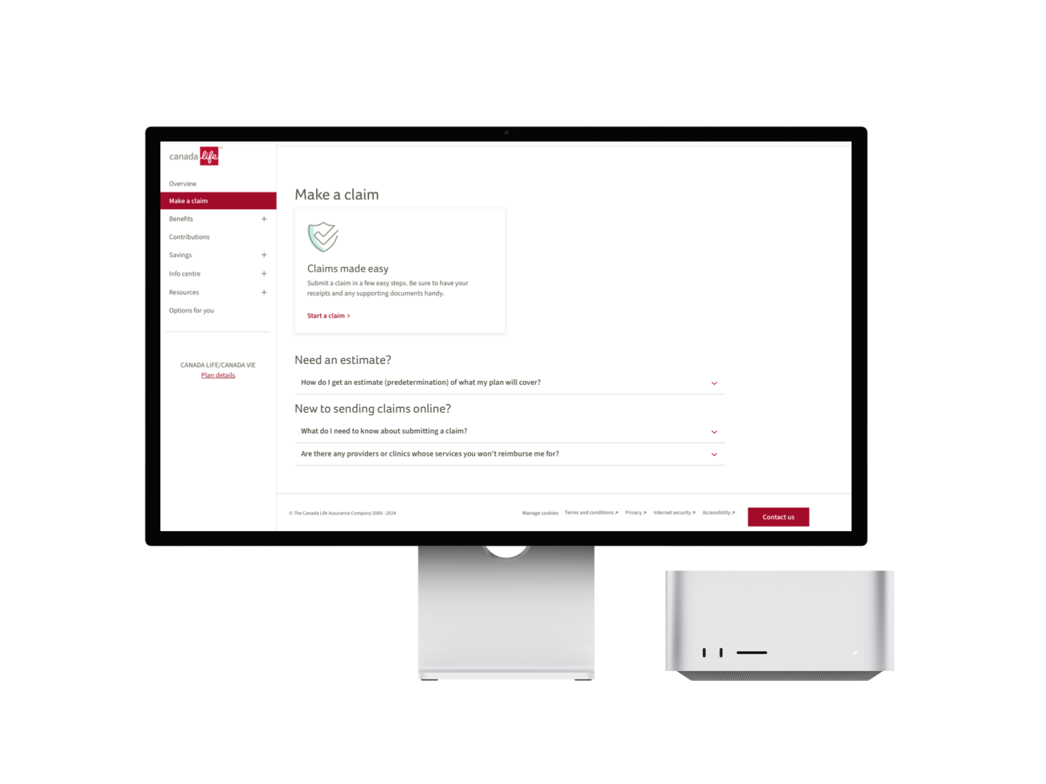 Desktop mockup of the released estimate entry experience